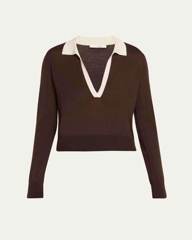 The Two-Tone Polo Sweater